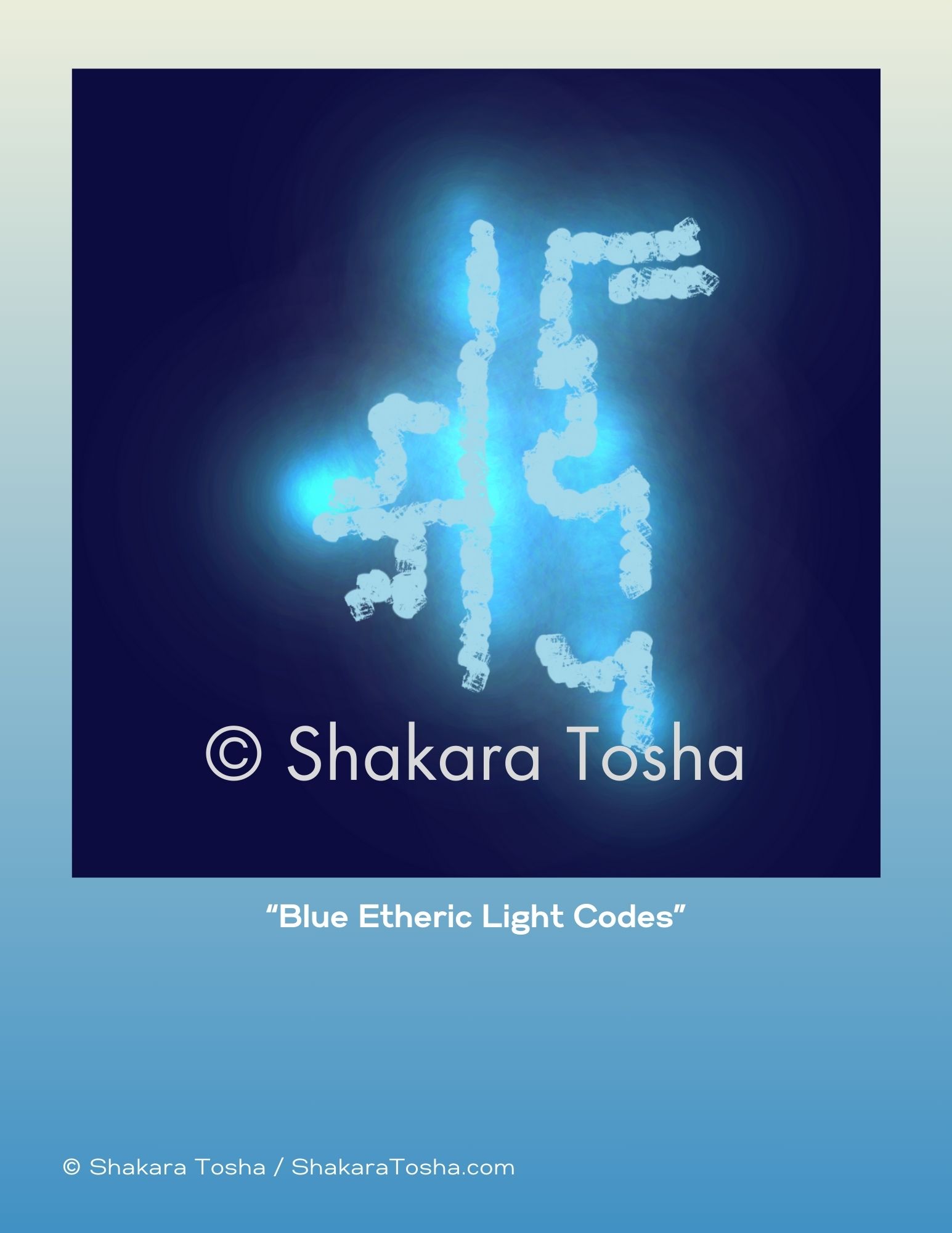 "Blue Etheric Light Codes" Art Print