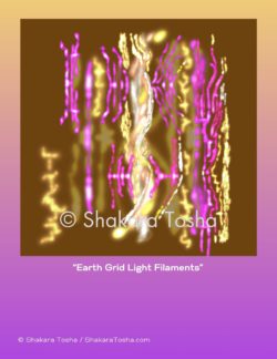 "Earth Grid Light Filaments" Art Print