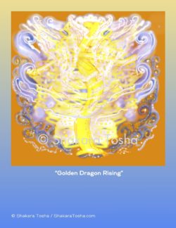 "Golden Dragon Rising" Art Print